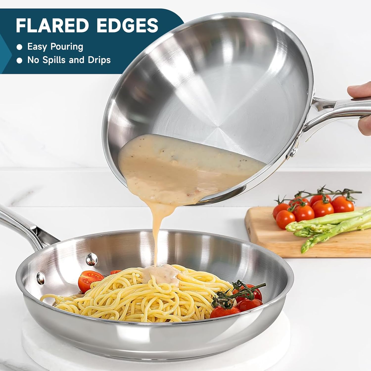 Stainless steel skillet